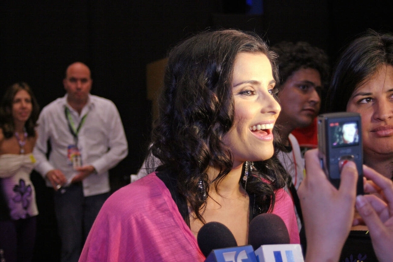 Nelly Furtado speaks to Reporters before the Latin Billboard Awards
