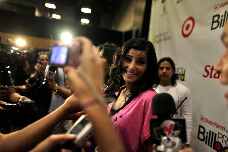 Nelly Furtado speaks to Reporters before the Latin Billboard Awards
